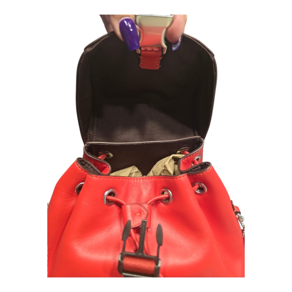NWT Coach CR100 Pace Backpack Smooth Leather Miami Red - Picture 8 of 15